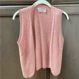 Zadig & Voltaire Pink Cashmere Vest Sleeveless with skull